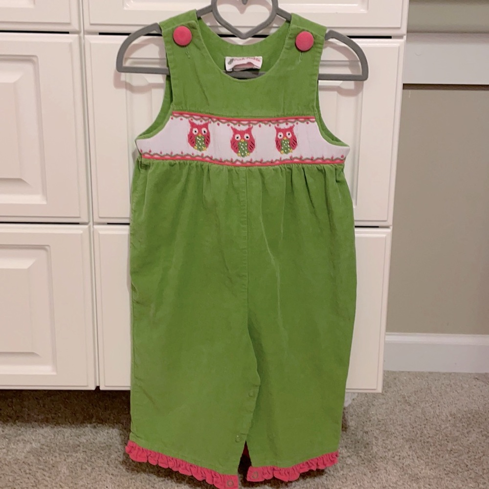 Corduroy smocked jumper